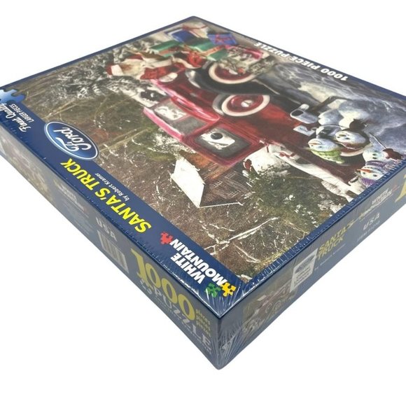 Santa's Truck FORD Red Pick-Up 1000 pc Christmas Puzzle Licensed Robert Kramer - Picture 6 of 10